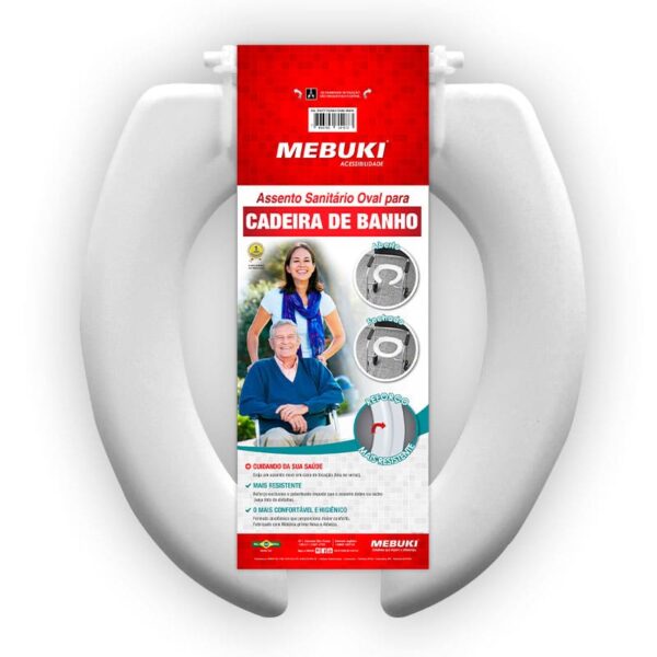 Assento Sanitário Oval Aberto para Cadeira de Banho - MEBUKI