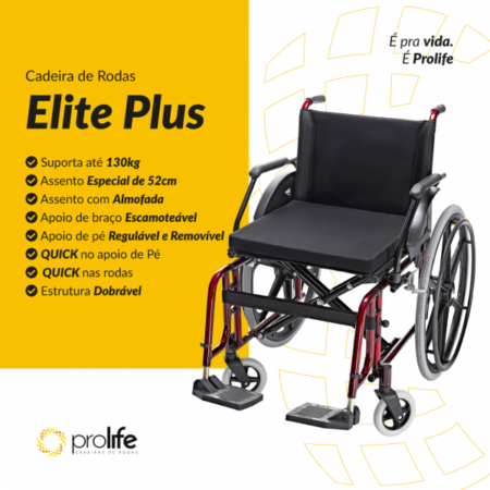 CADEIRA DE RODAS PROLIFE - ELITE PLUS -