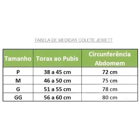 Colete Imobilizador Ortopédico Coluna Postura Jewett  GLC Branco - Image 7