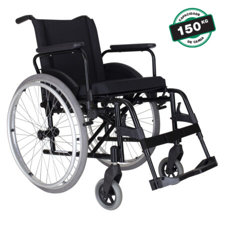 Cadeira De Rodas Dobrável em X Resistente MOD OS1 150kg ORTOMOBIL - CINZA